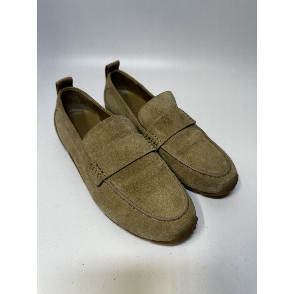 Vince Suede Penny Loafers 6.5 M Tan Taupe Driving Shoes Quiet Luxury Preppy